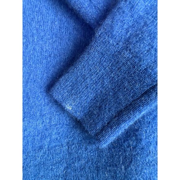 SAKS FIFTH AVENUE 100% Cashmere Sweater XS Blue Soft Academia Quiet Luxury - Picture 5 of 6